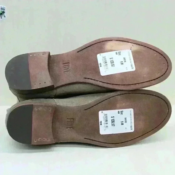 Frye Carly Women's Ash/Tan Suede Leather Ankle Boots Size US 9 B - Picture 10 of 10